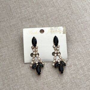 Vintage Drop Earrings, gold plated